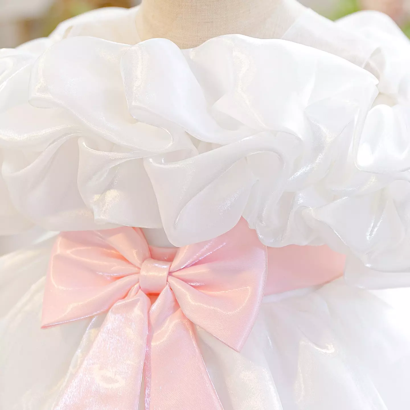 Sophie V White Tiered Baby Christening & Party Dress