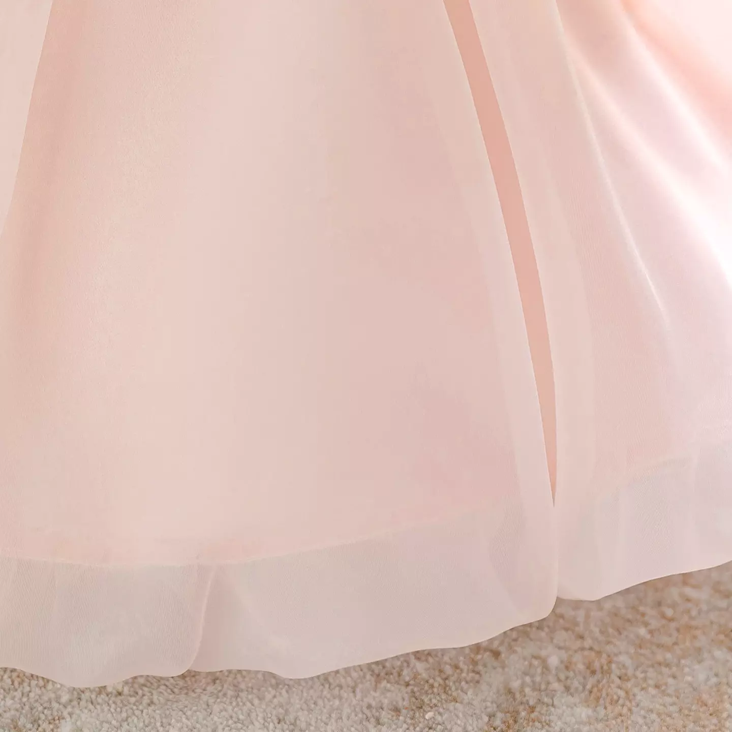 Yewon Peach Pink Puff Sleeve Bubble Hem Baby Girls Party Dress | Lucys