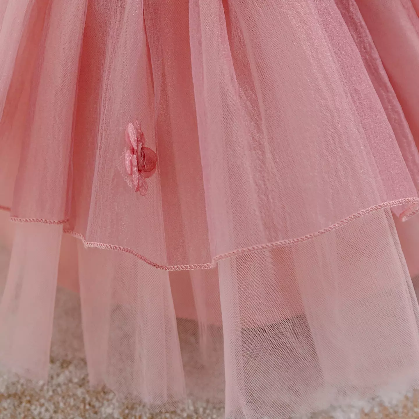 Mina Dusty Pink Rose Garland Tulle Baby Girls Party Dress | Lucys
