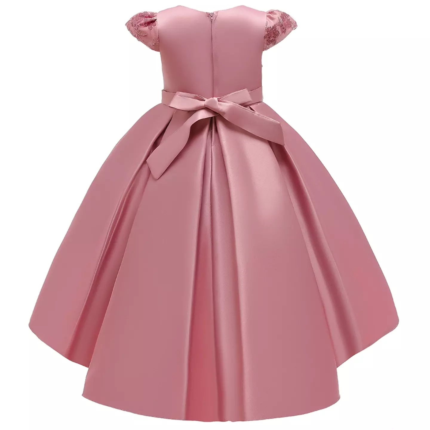 Mara Dusty Pink Beaded Floral Bodice Girls Party Dress | Lucys