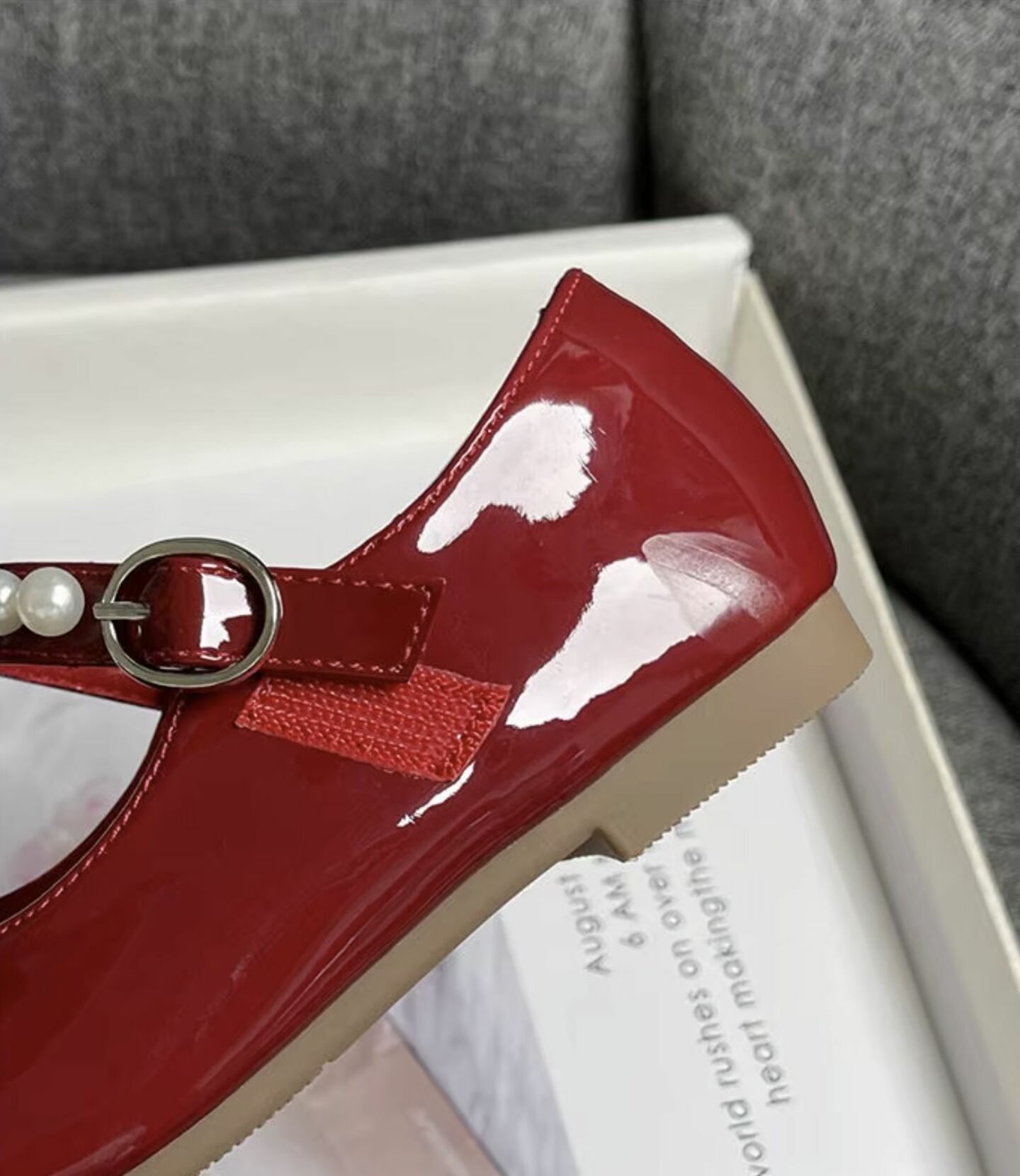 Girls Maroon Patent Mary Jane Party Shoes with Satin Bow and Pearl Strap | Lucys 10440