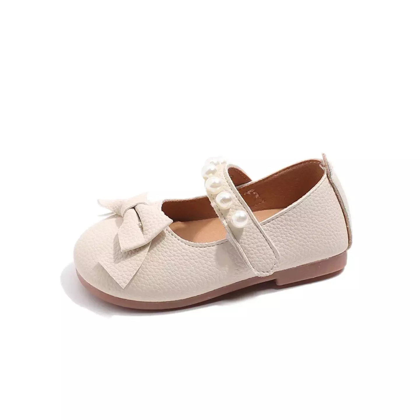 Baby, Toddler & Young Girls Ivory Pebbled Grain Knot Bow Dress Shoes | Lucys 10856