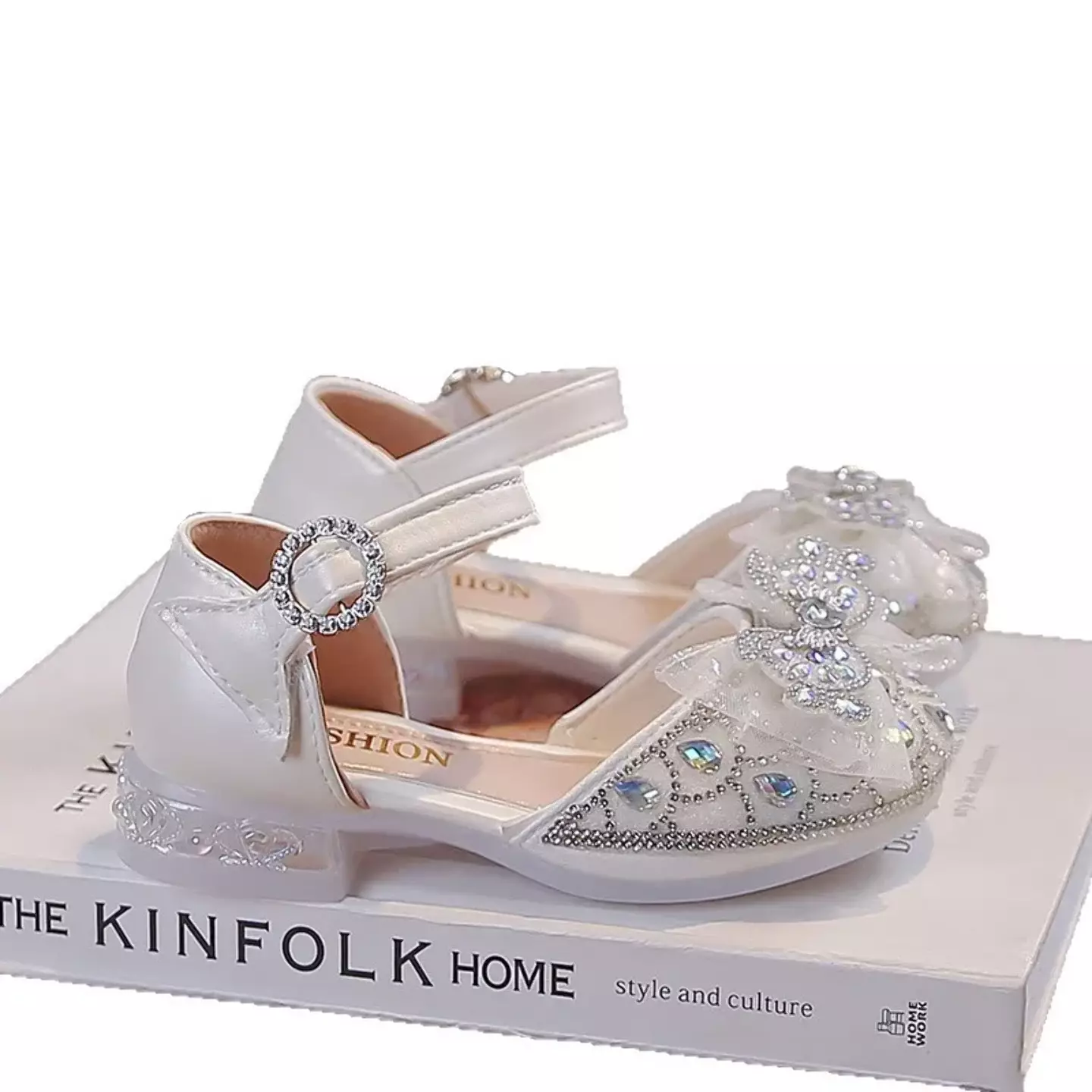 Young Girls & Girls Beige Pointed Toe Gem Panel Dress Shoes | Lucys 10884