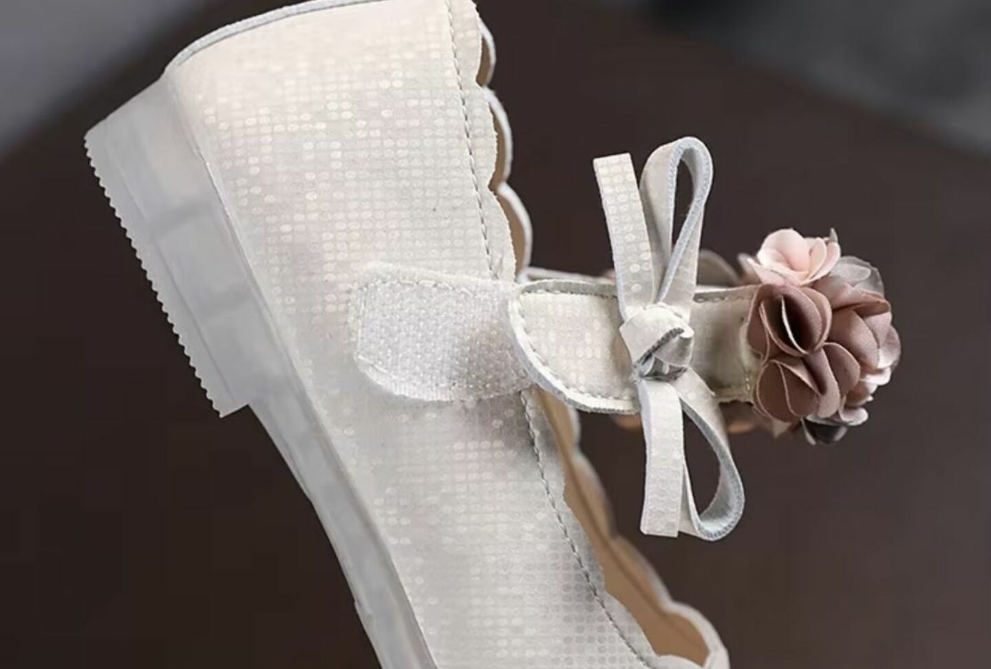 Toddler & Young Girls Ivory Floral Garland Strap Dress Shoes | Lucys 10633