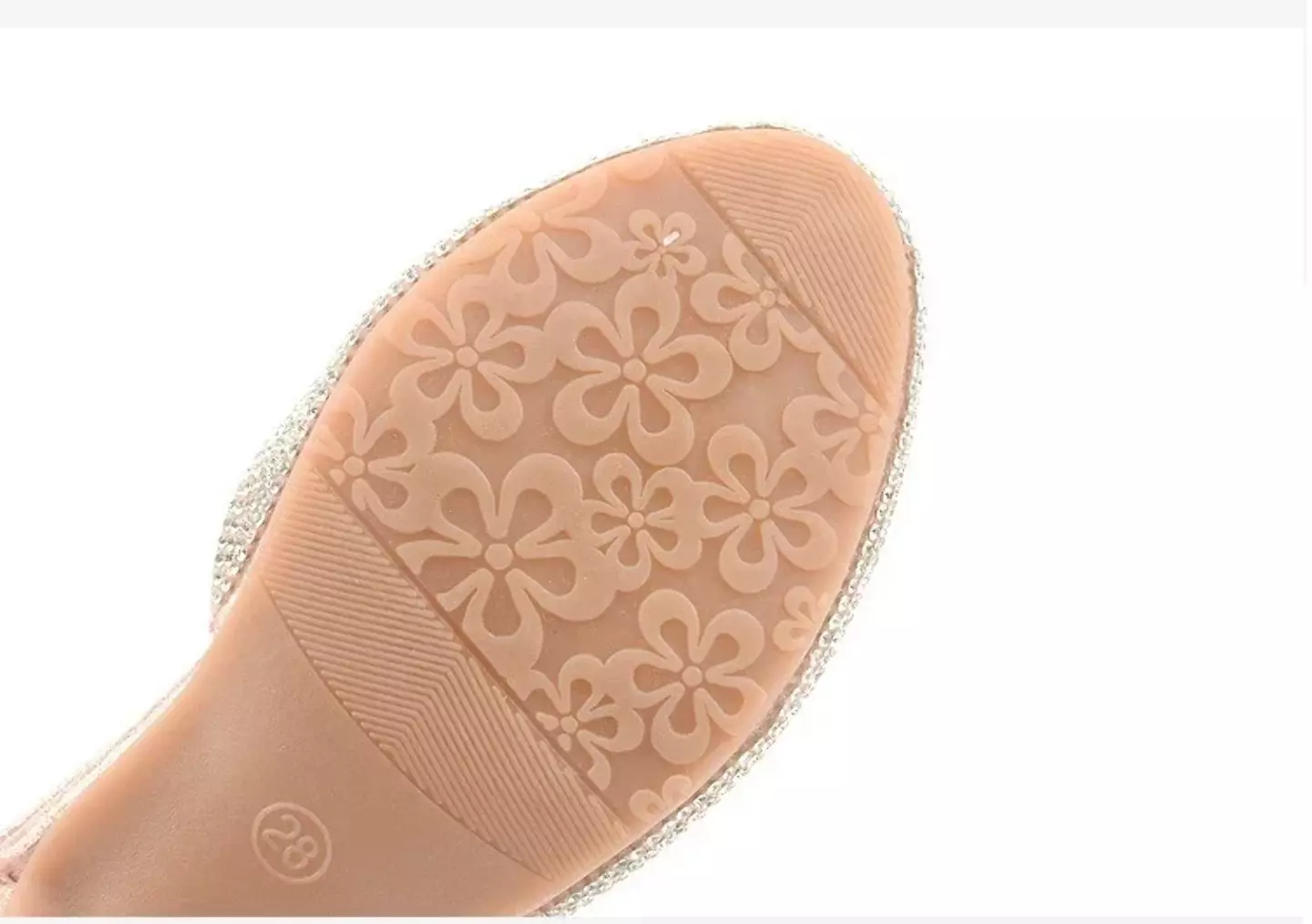 Girls Gold Rhinestone Toe Back Bow Dress Shoes | Lucys 11193