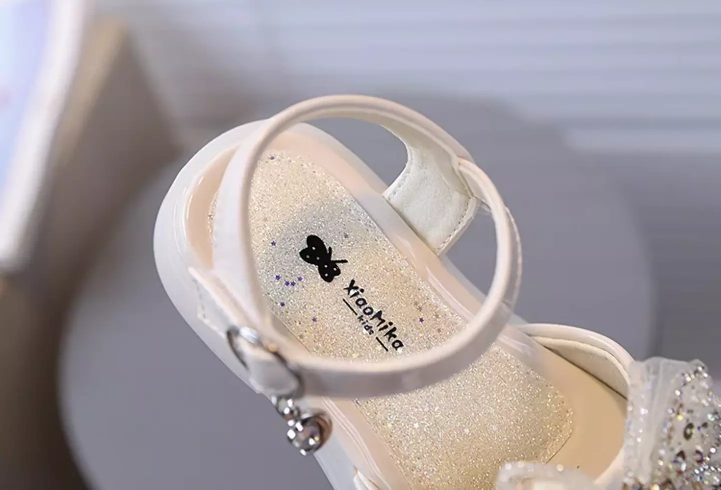 Baby, Toddler & Young Girls Ivory Ruffled Bow Beaded Platform Sandals | Lucys 11292