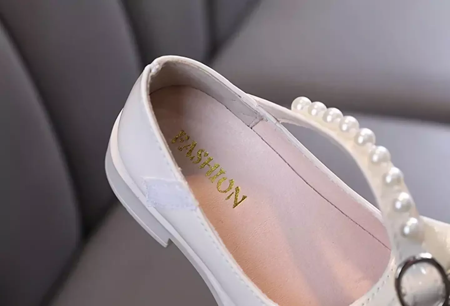 Toddler, Young Girls & Girls Ivory Knotted Bow Pearl Strap Block Heel Shoes | Lucys 11472