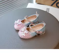 Young Girls & Girls Pink Mermaid Tail Bow Dress Shoes | Lucys 11548