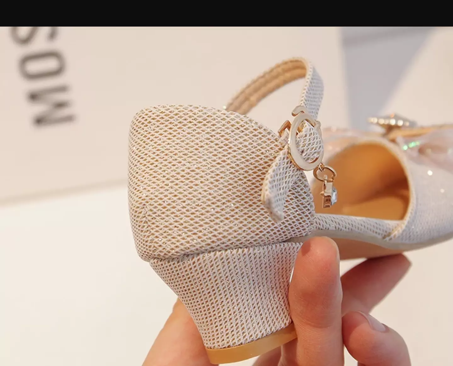 Young Girls & Girls Beige Opal Bead Heart Stone Dress Shoes | Lucys 11644