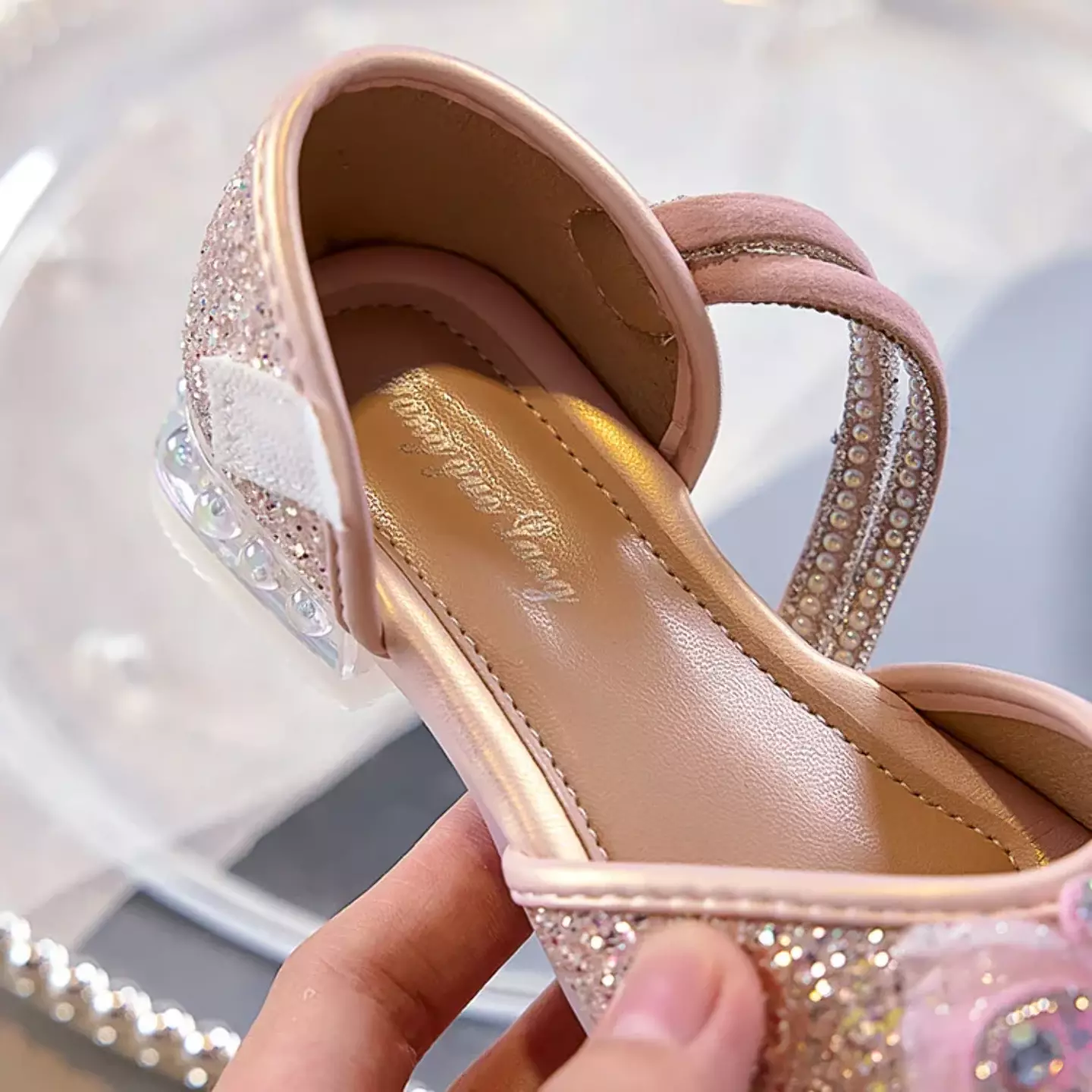Young Girls & Girls Pink Gossamer Plume Bow Dress Shoes | Lucys 11663