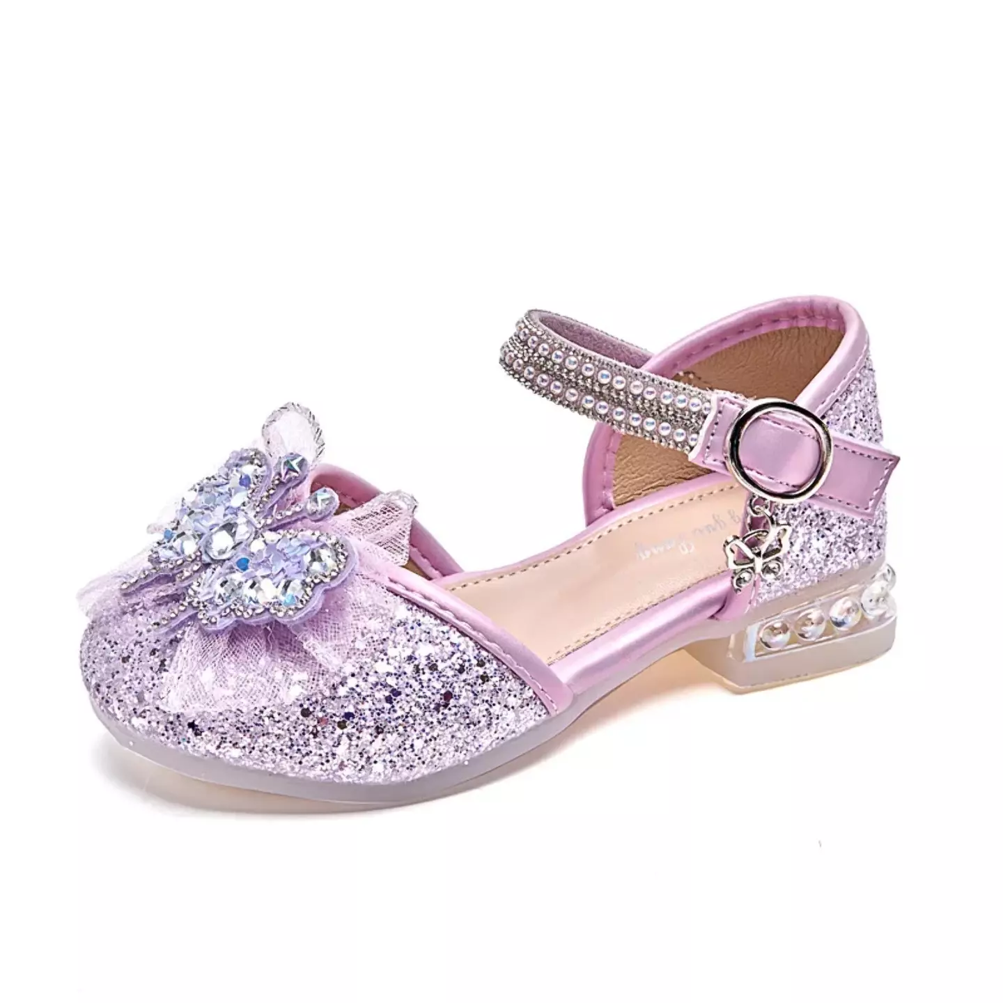 Young Girls & Girls Lavender Gossamer Plume Bow Dress Shoes | Lucys 11664