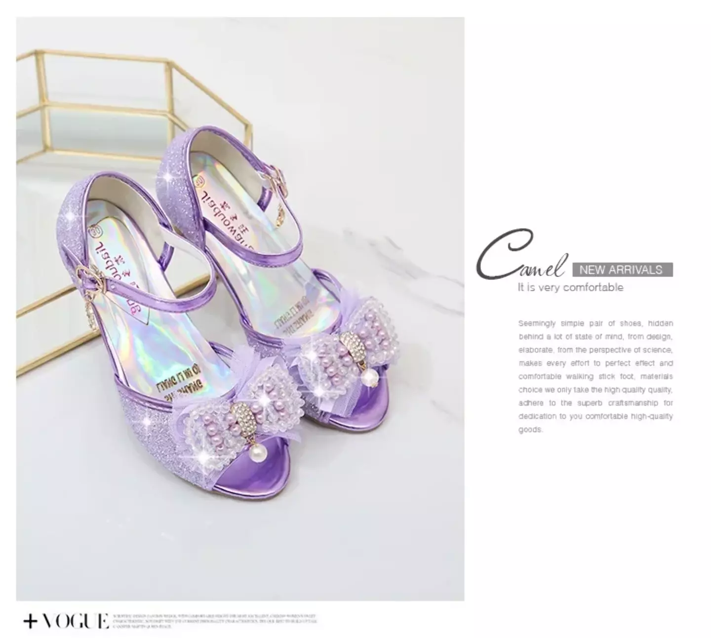 Young Girls & Girls Lavender Aurora Lining Pearl Bow Dress Shoes | Lucys 11729
