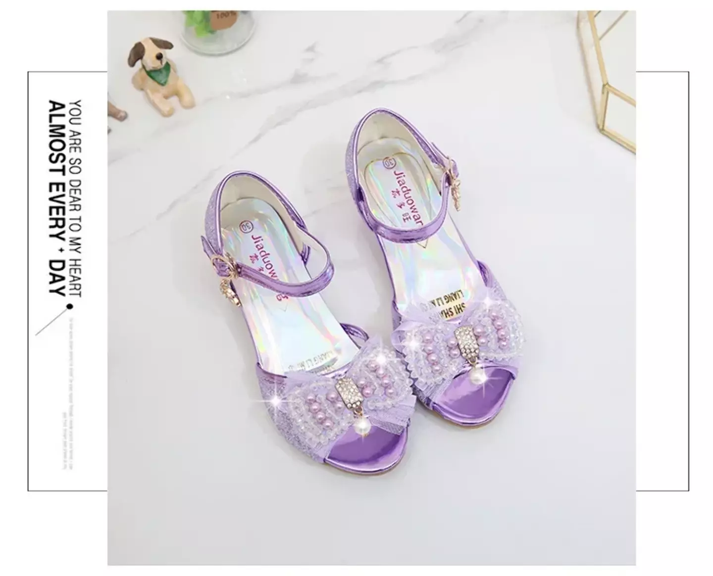 Young Girls & Girls Lavender Aurora Lining Pearl Bow Dress Shoes | Lucys 11729