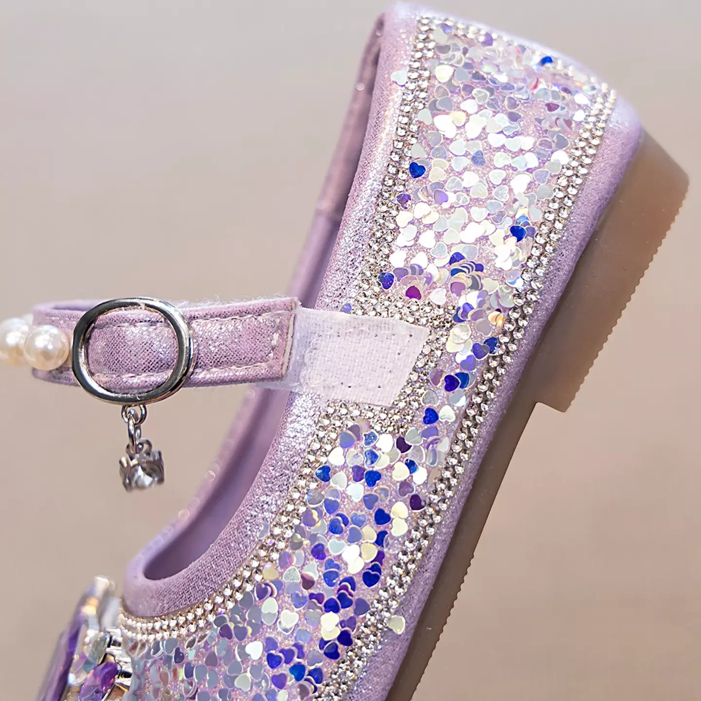 Young Girls & Girls Lavender Shard Sequin Quartz Cluster Dress Shoes | Lucys 11774