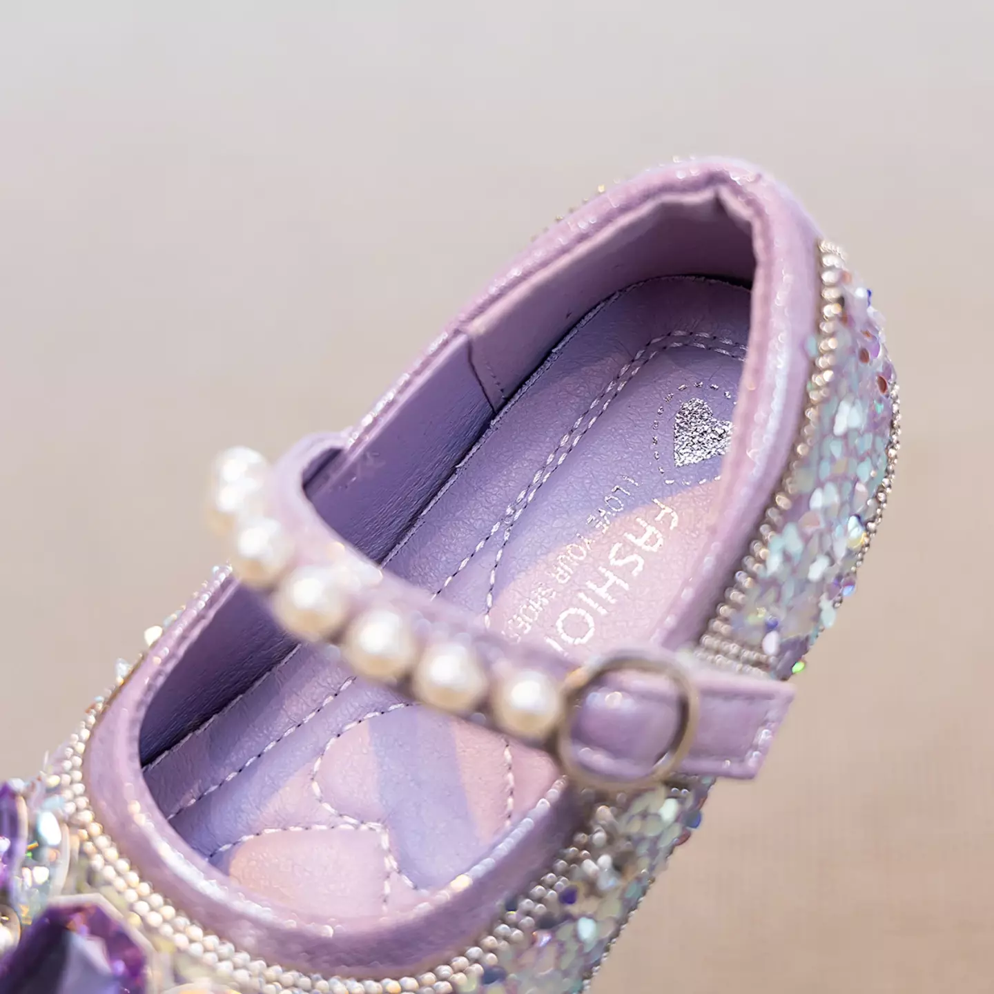 Young Girls & Girls Lavender Shard Sequin Quartz Cluster Dress Shoes | Lucys 11774