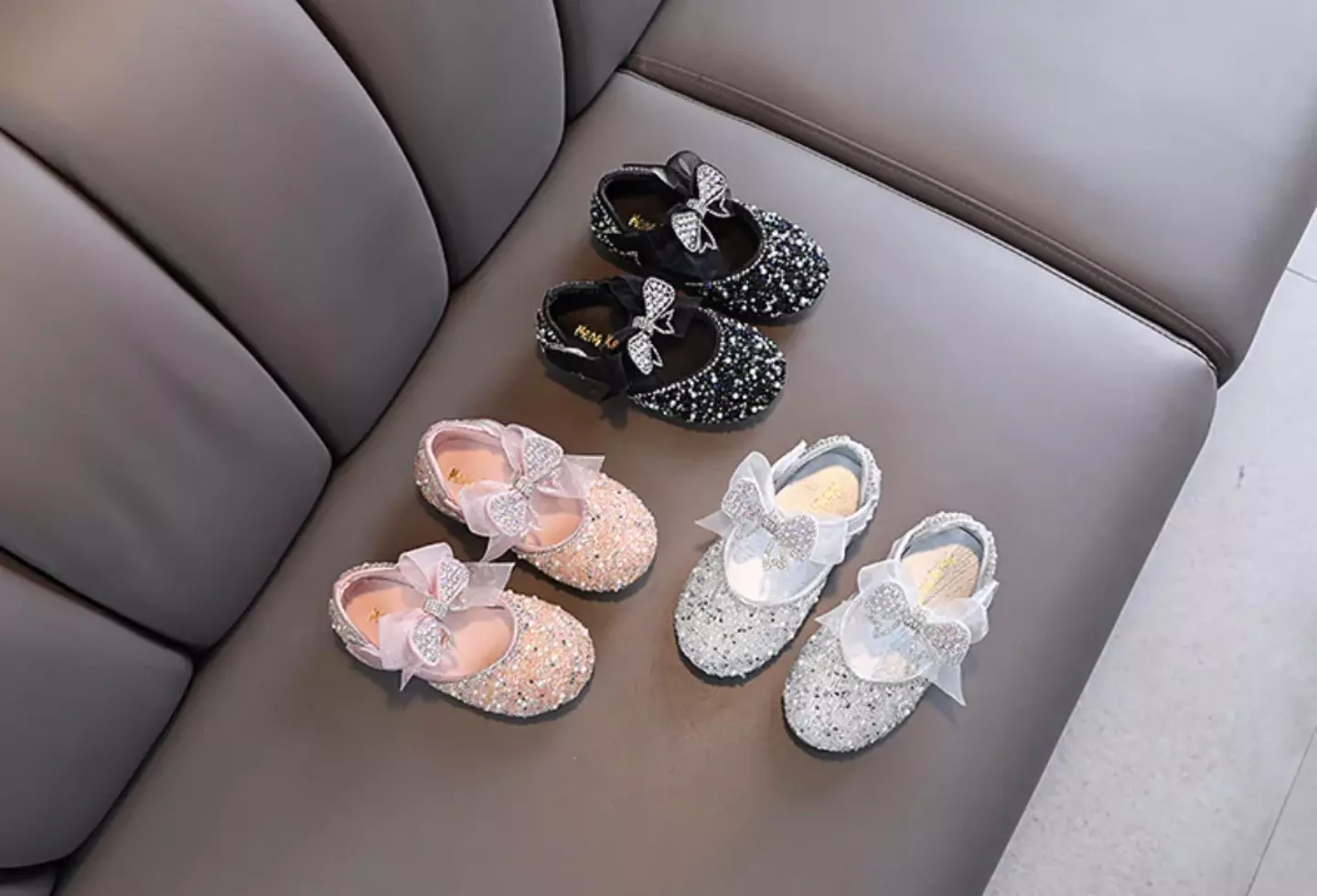 Baby, Toddler, Young Girls & Girls Silver Stacked Bow Medley Dress Shoes | Lucys 11844