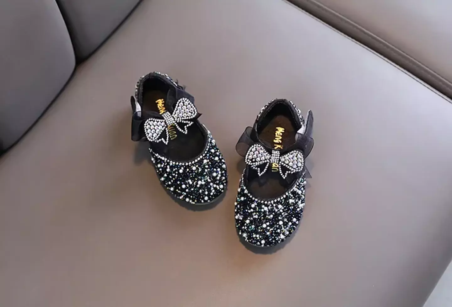 Baby, Toddler, Young Girls & Girls Black Stacked Bow Medley Dress Shoes | Lucys 11845