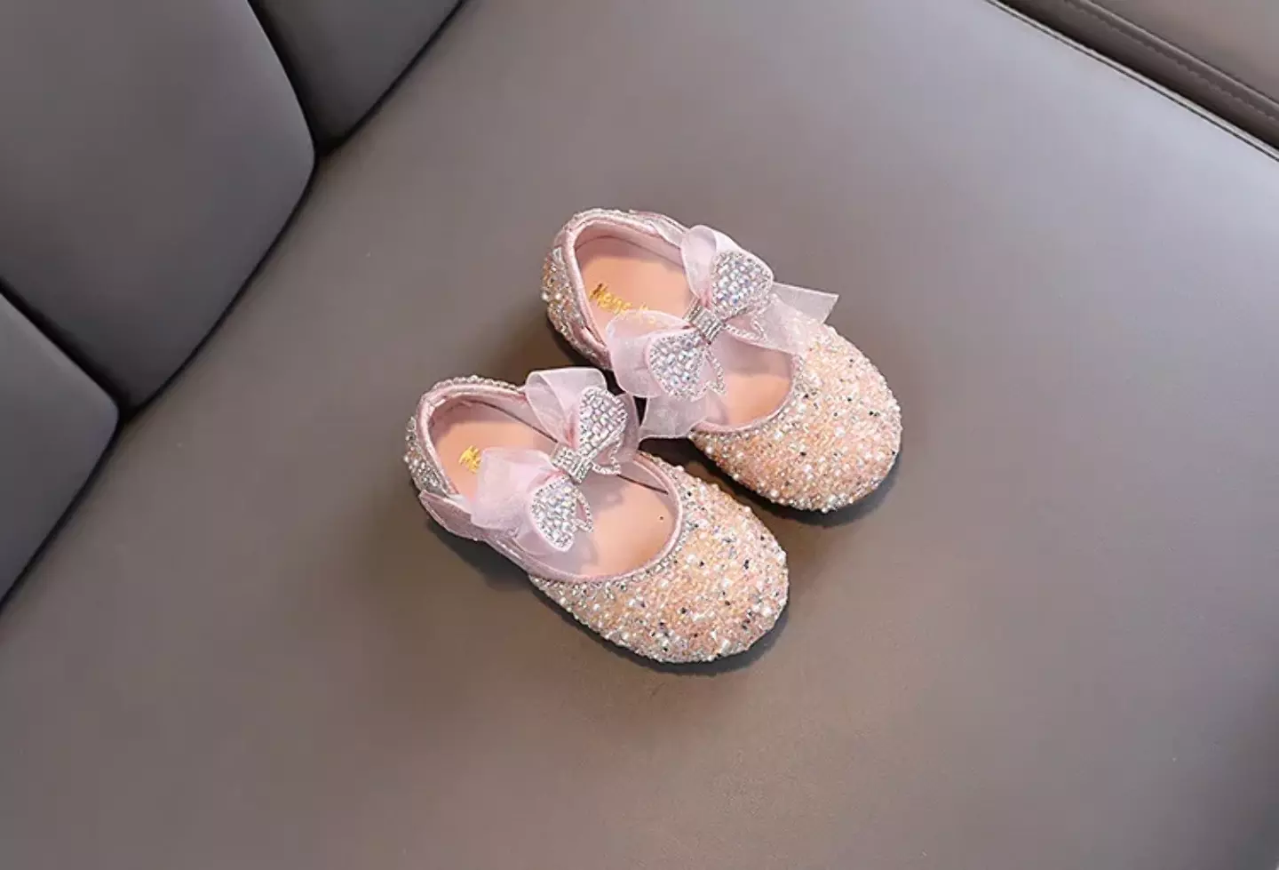 Baby, Toddler, Young Girls & Girls Peach Pink Stacked Bow Medley Dress Shoes | Lucys 11843