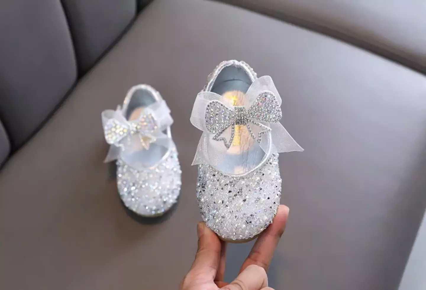Baby, Toddler, Young Girls & Girls Silver Stacked Bow Medley Dress Shoes | Lucys 11844