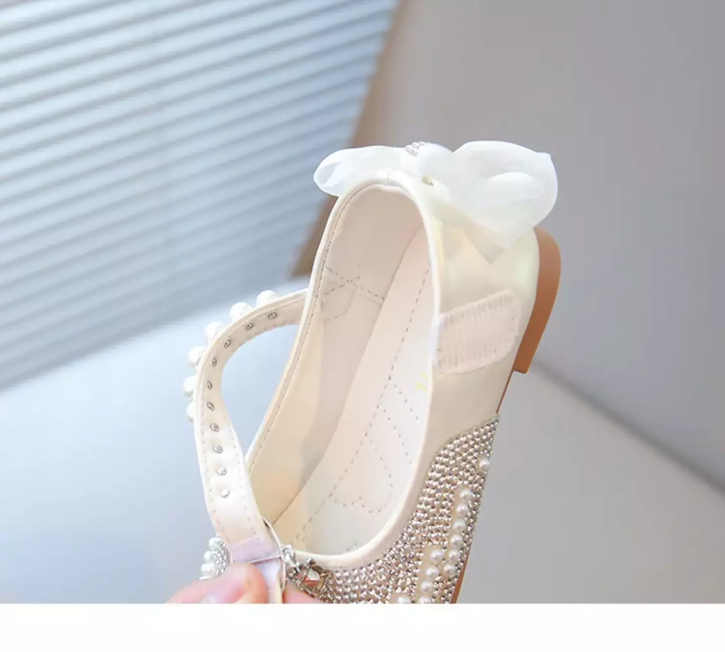 Baby, Toddler, Young Girls & Girls Ivory Pearl Scatter Bow Strap Dress Shoes | Lucys 11893