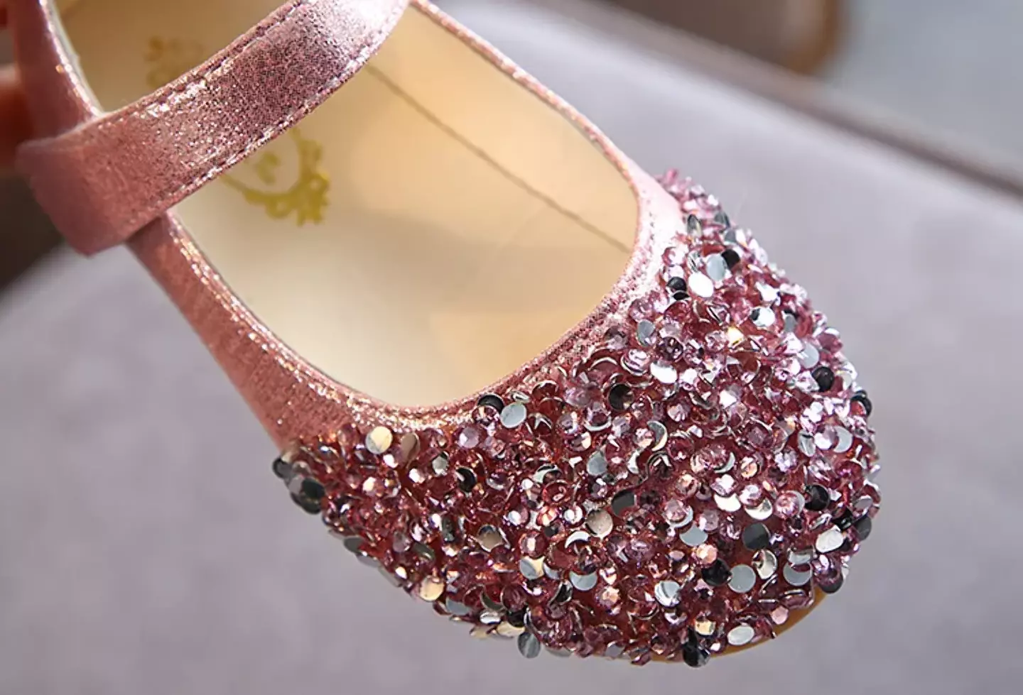 Baby, Toddler, Young Girls & Girls Dusty Pink Confetti Sequin Toe Strap Dress Shoes | Lucys 11900
