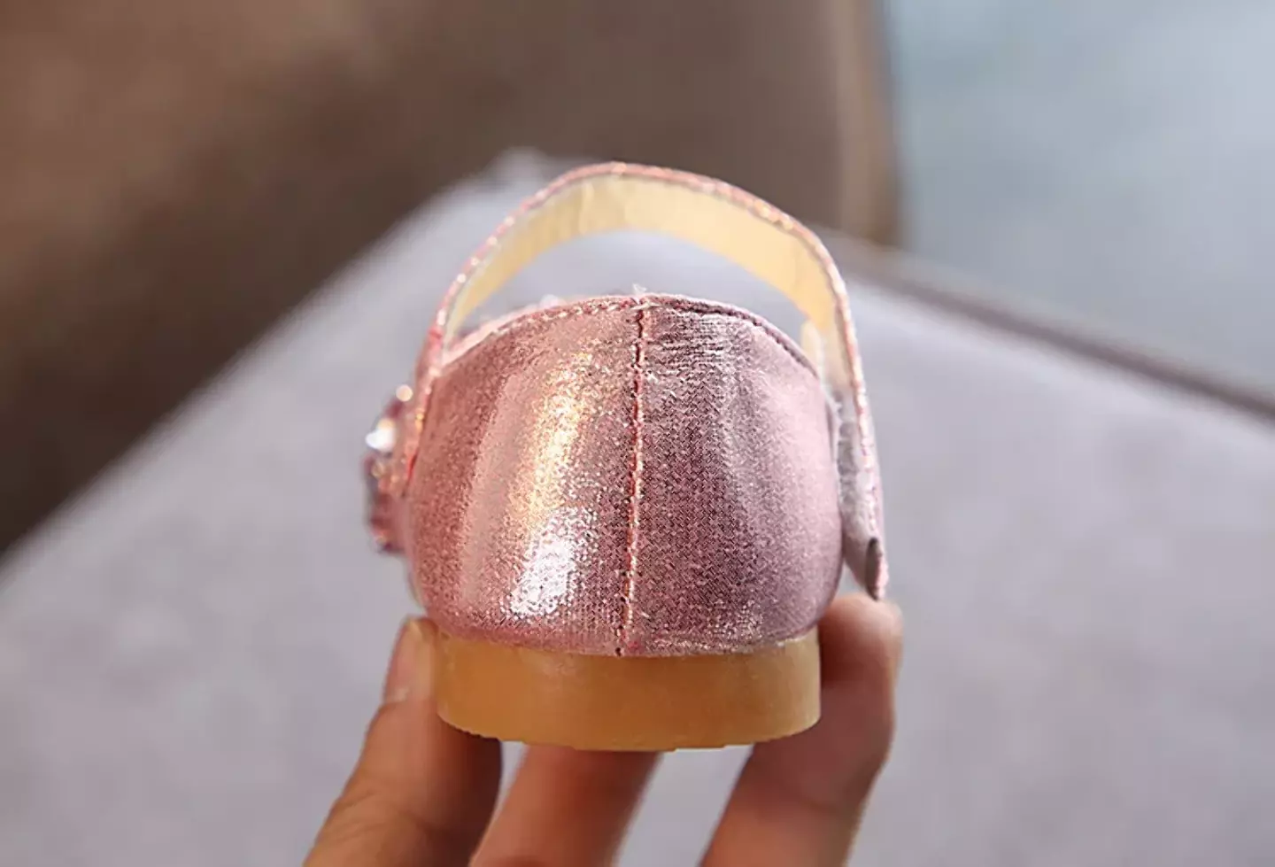 Baby, Toddler, Young Girls & Girls Dusty Pink Confetti Sequin Toe Strap Dress Shoes | Lucys 11900