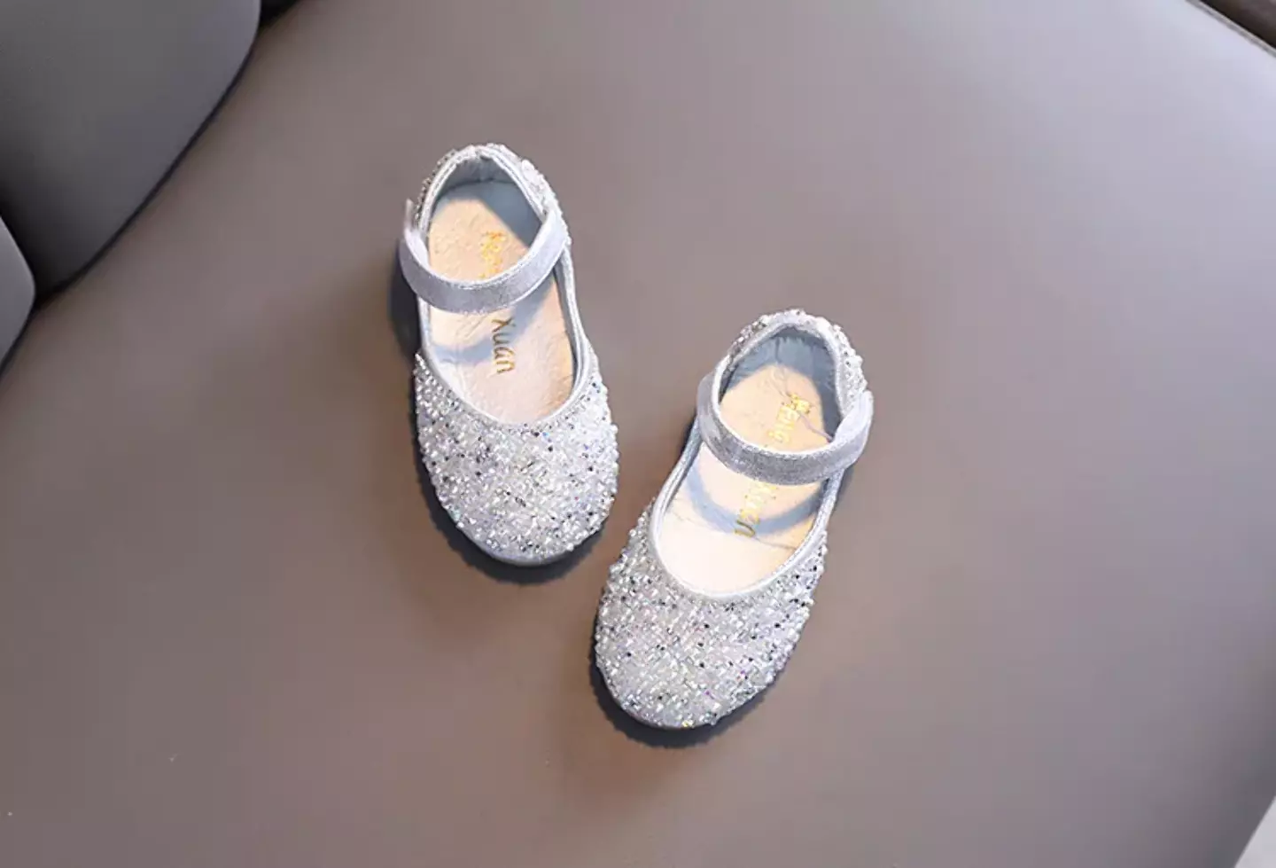 Baby, Toddler, Young Girls & Girls Silver Scattered Rhinestone Ankle Strap Dress Shoes | Lucys 11913