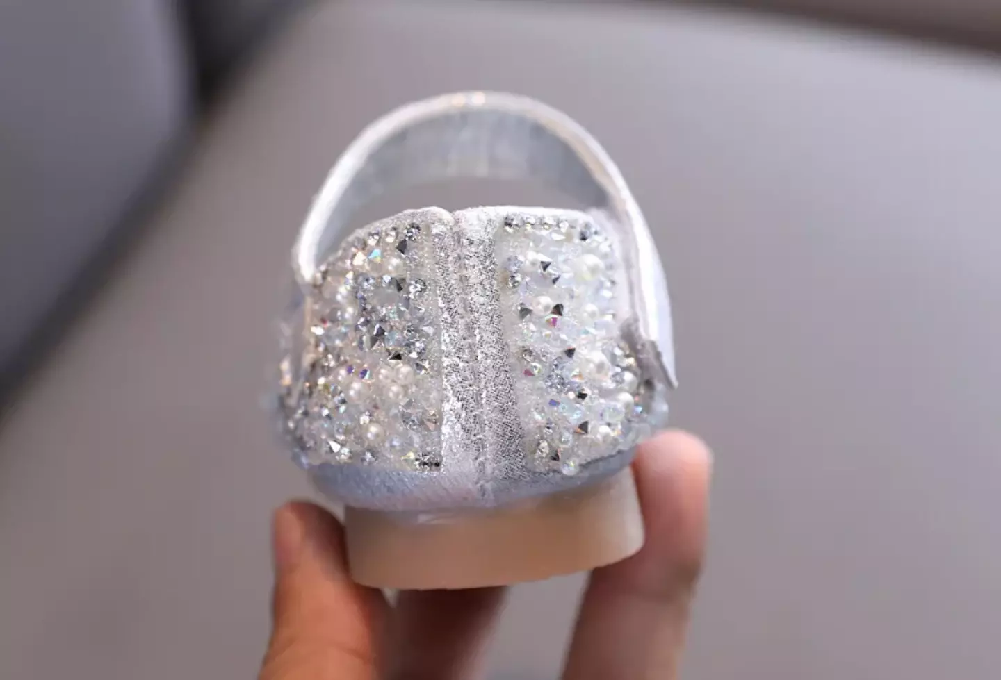 Baby, Toddler, Young Girls & Girls Silver Scattered Rhinestone Ankle Strap Dress Shoes | Lucys 11913