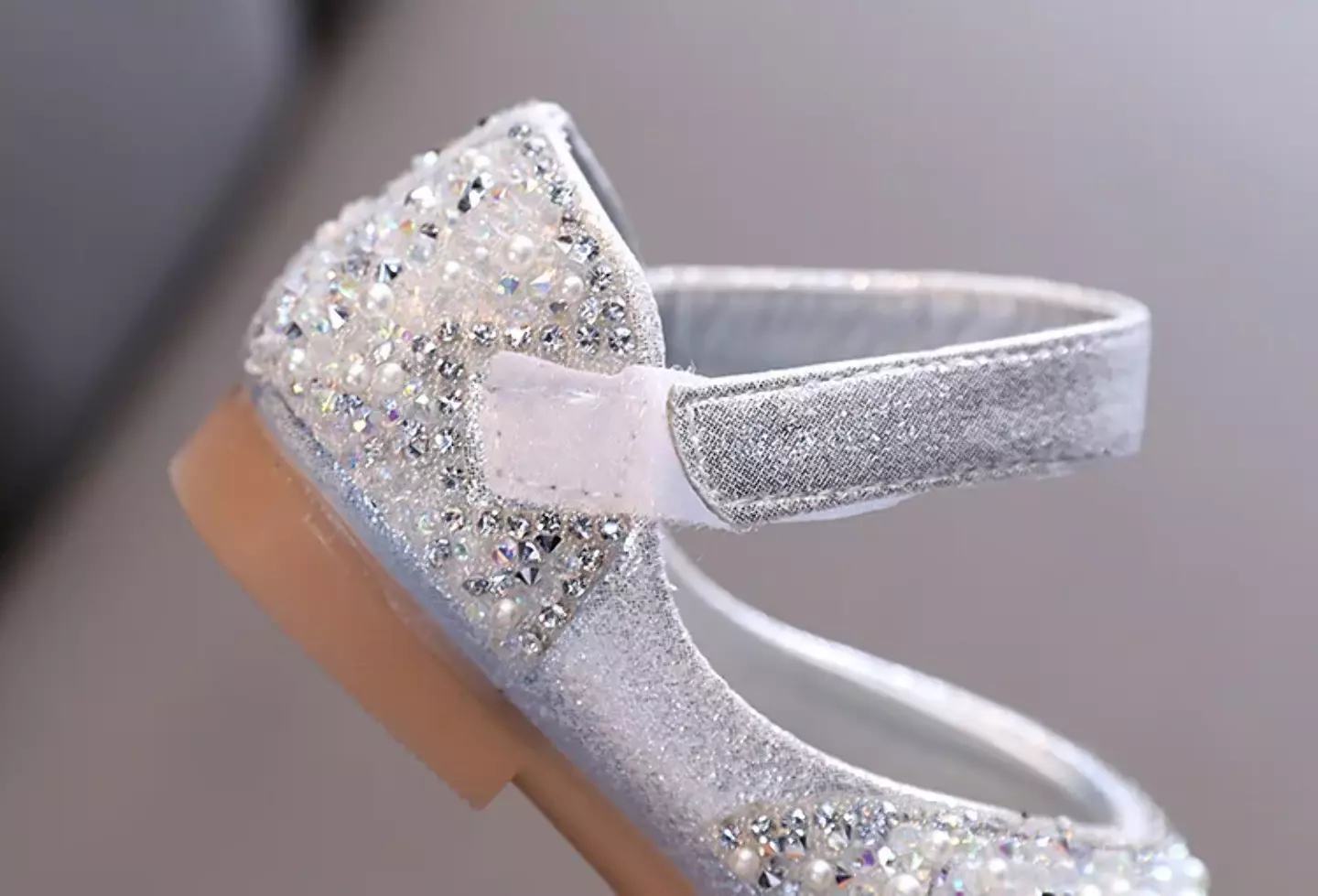 Baby, Toddler, Young Girls & Girls Silver Scattered Rhinestone Ankle Strap Dress Shoes | Lucys 11913