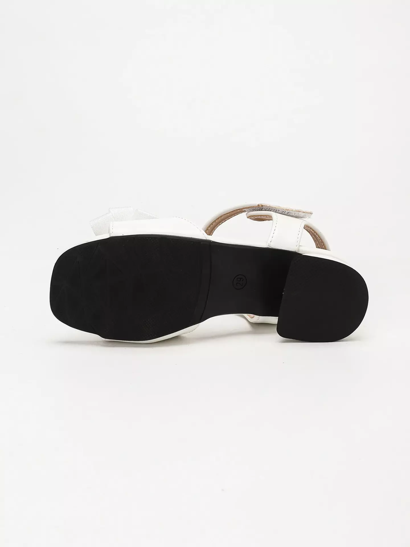 Young Girls & Girls White Straight Edge Layered Bow Sandals | Lucys 12148