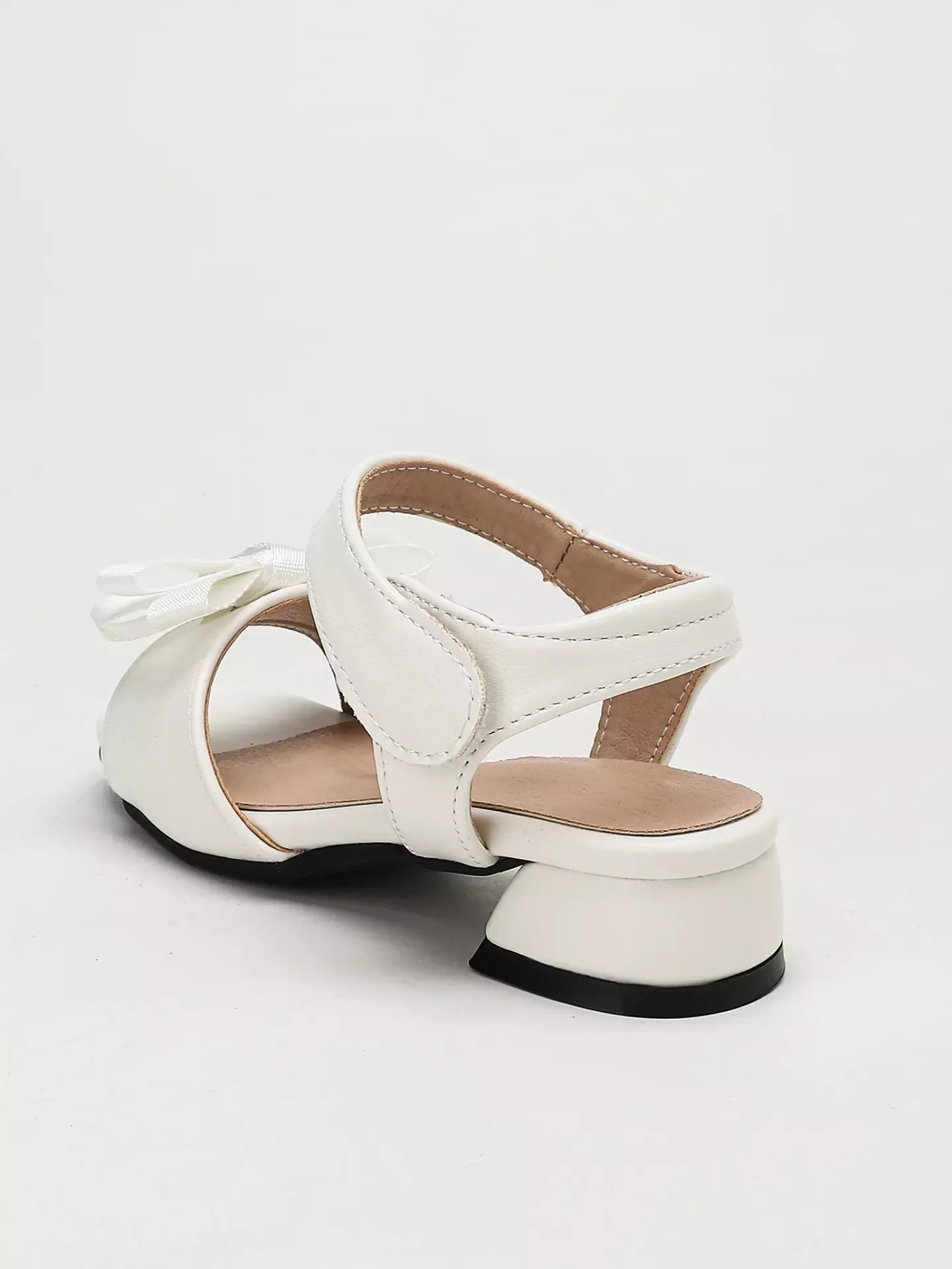 Young Girls & Girls White Straight Edge Layered Bow Sandals | Lucys 12148