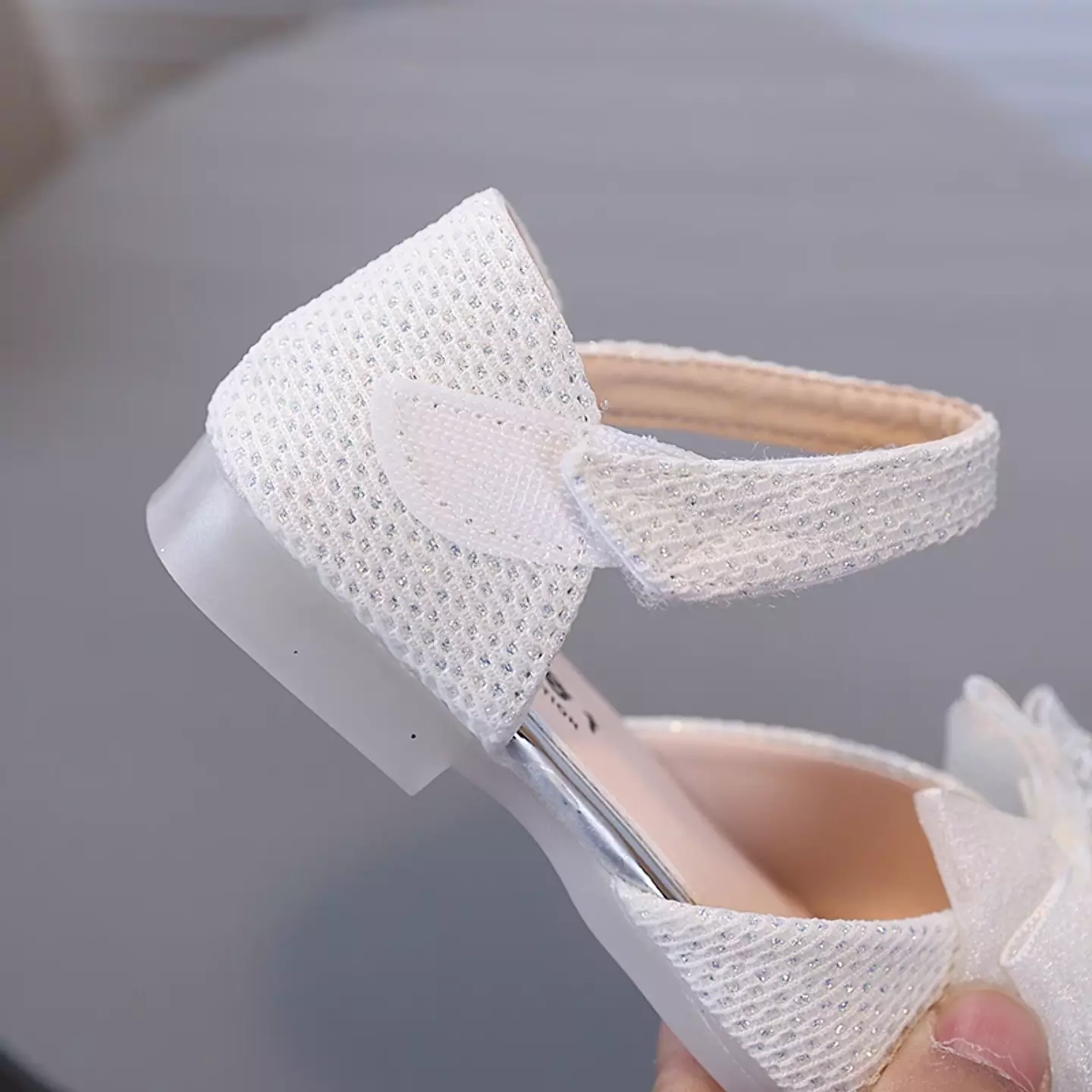 Baby, Toddler & Young Girls Ivory Pearl Loop Bow Ankle Strap Sandals | Lucys 12156