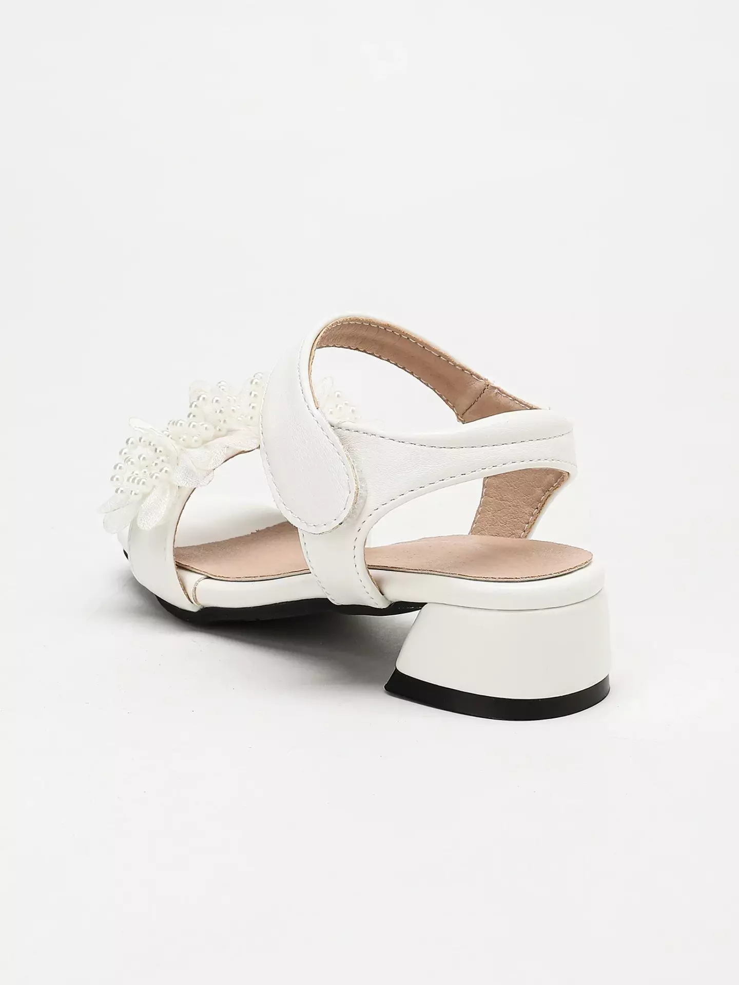 Young Girls & Girls White Open Weave Petal Sandals | Lucys 12228