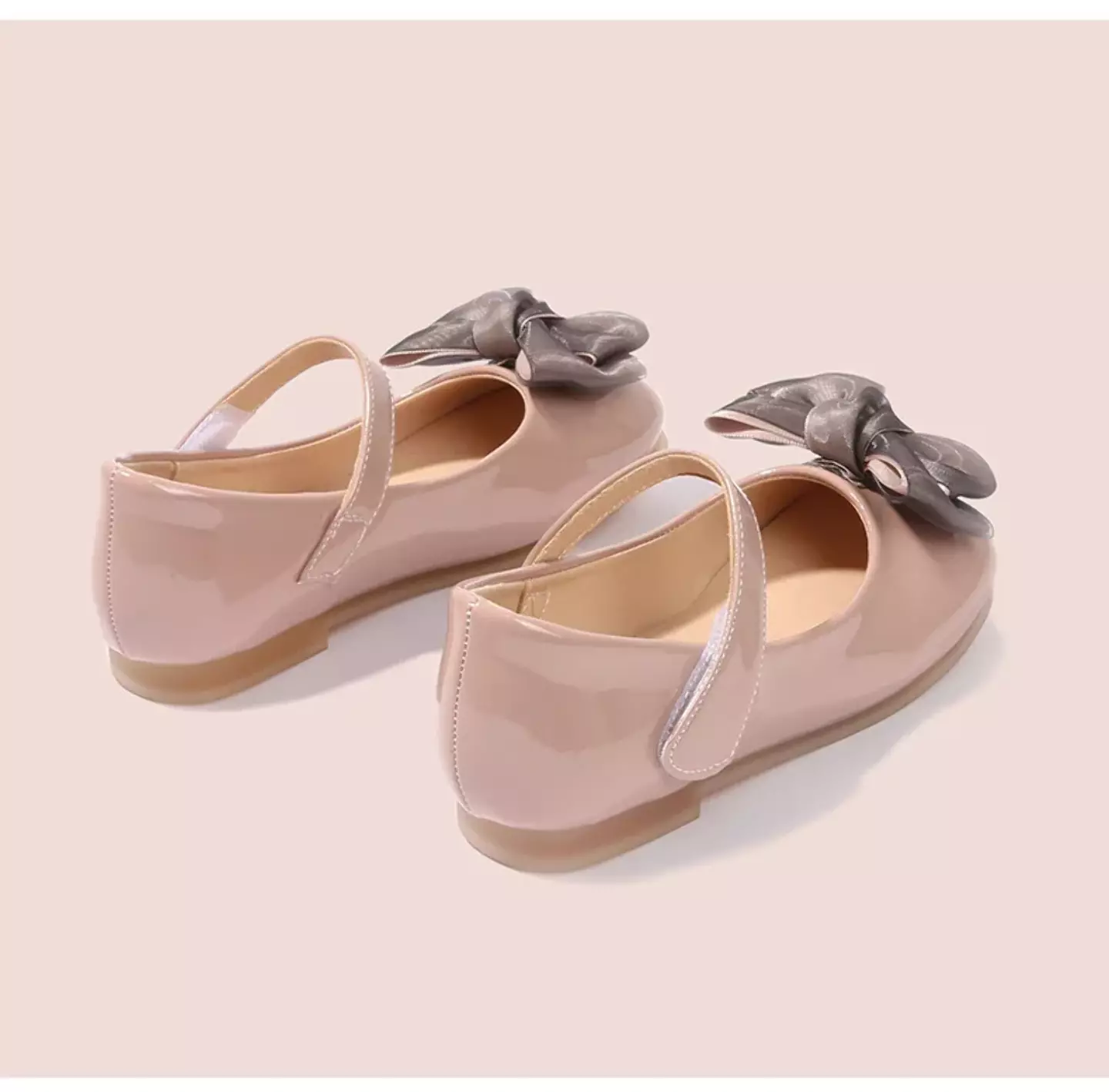 Toddler, Young Girls & Girls Dusty Pink Pale Edge Layered Bow Mary Jane Shoes | Lucys 12366