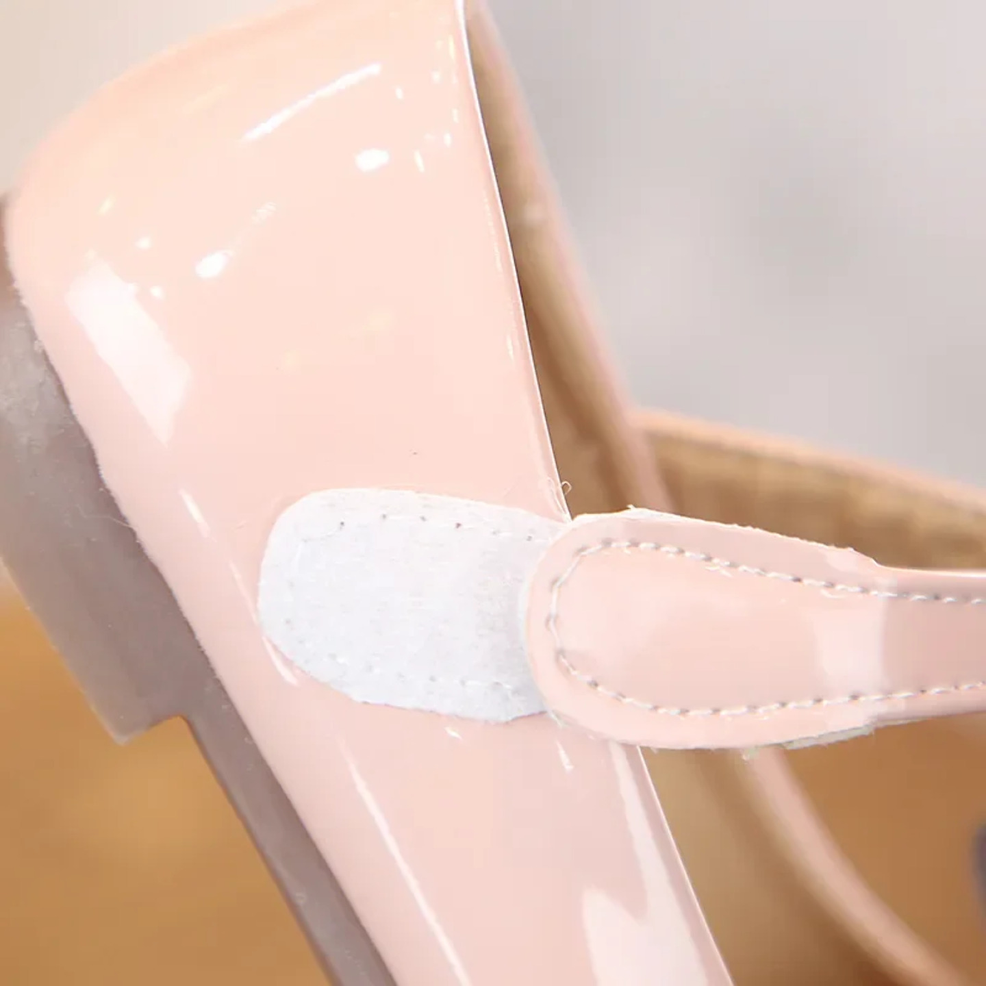 Young Girls & Girls Dusty Pink Inset Loop Bow Tab Strap Dress Shoes | Lucys 12393