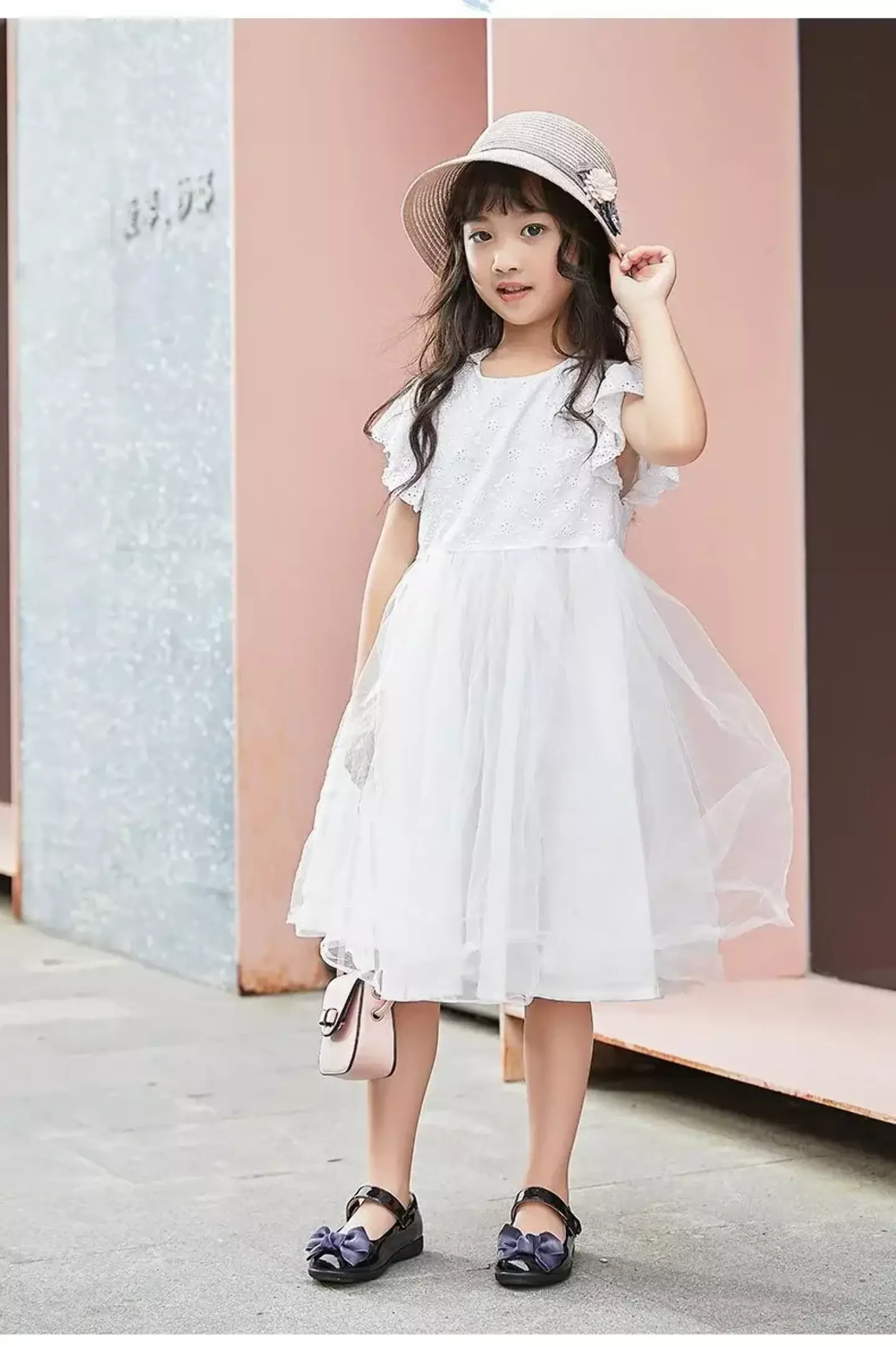 Young Girls & Girls Black Heart Edge Loop Bow Dress Shoes | Lucys 12405