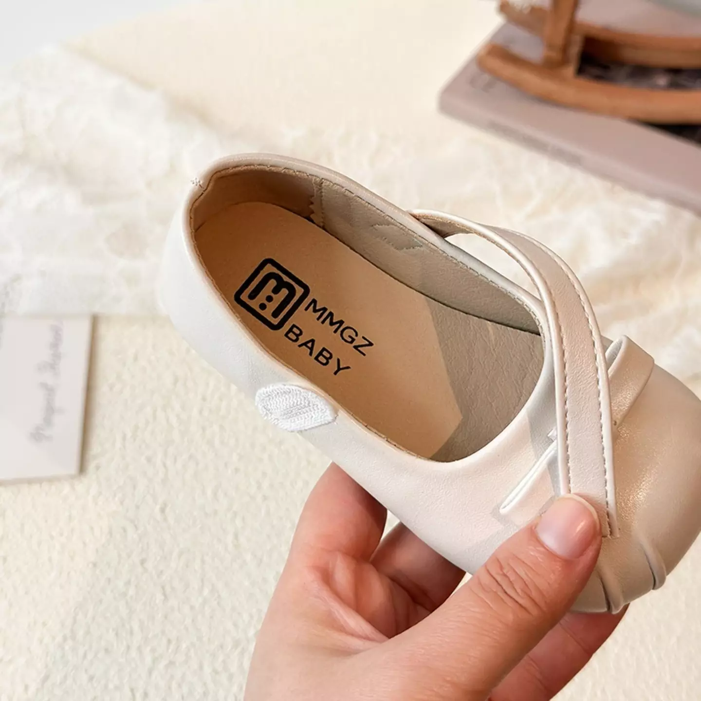 Baby, Toddler & Young Girls Ivory Pleated Toe Mini Bow Mary Jane Shoes | Lucys 12469
