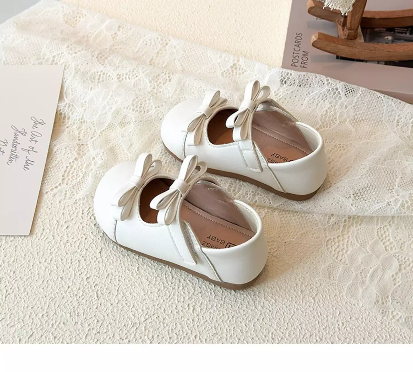 Baby, Toddler & Young Girls Ivory Side Bow Twin Strap Mary Jane Shoes | Lucys 12482