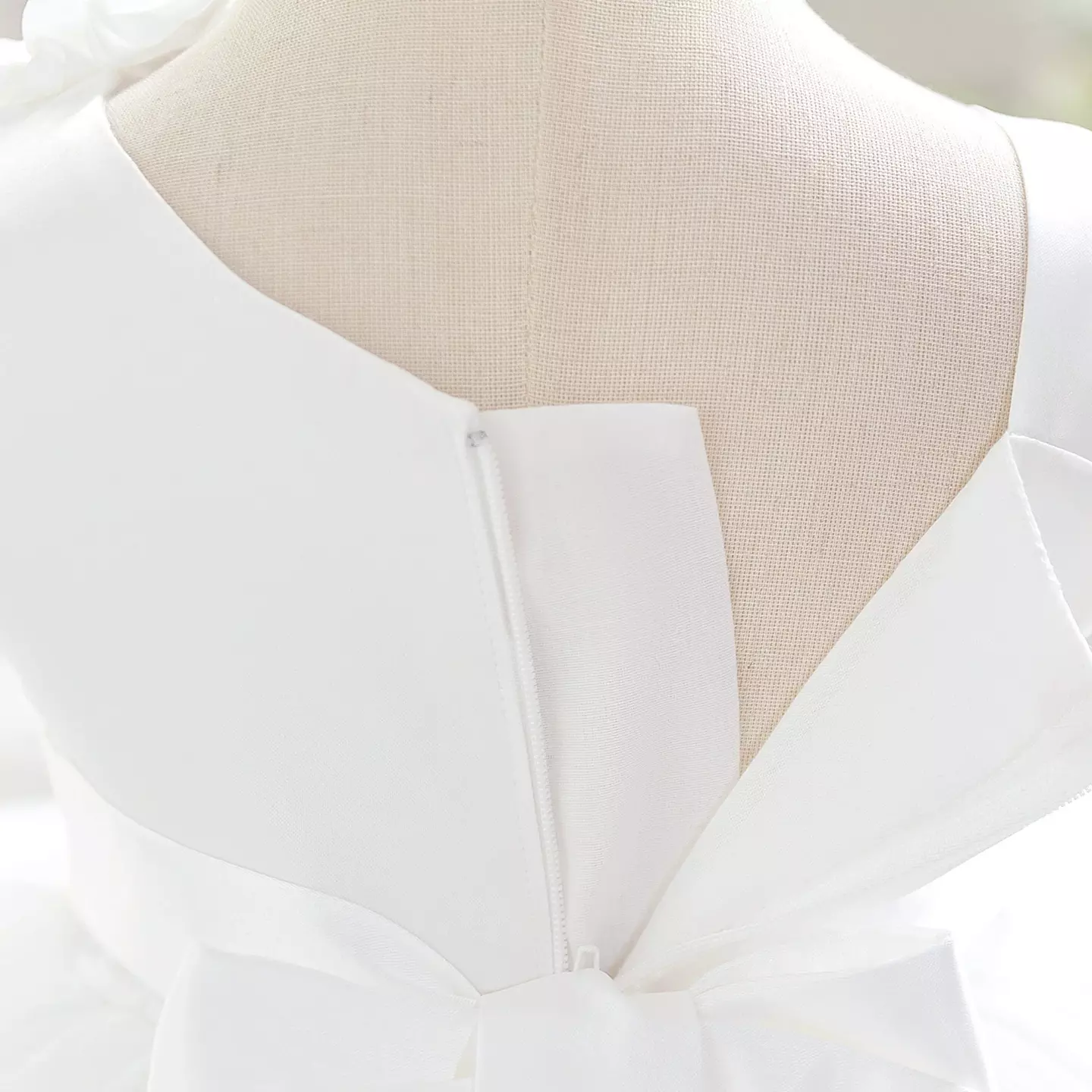 Karina White 3D Flower Tulle Baby Christening Dress
