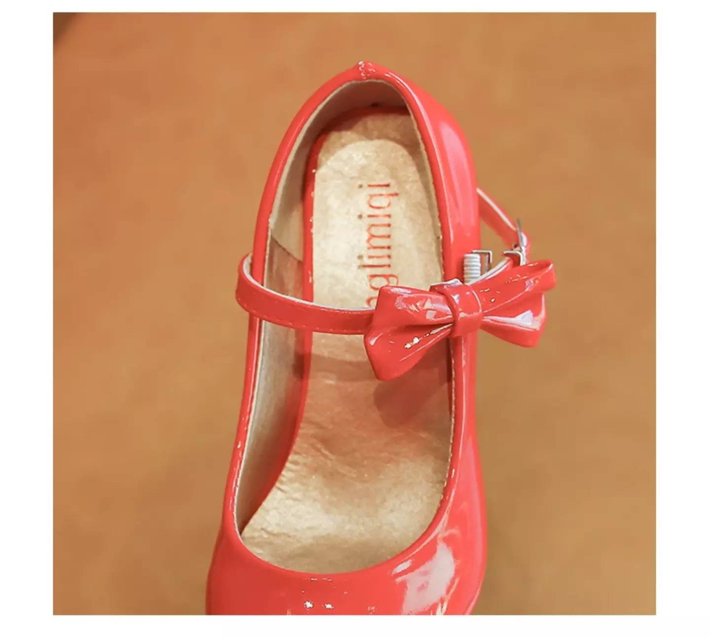 Young Girls & Girls Red Buckle Side Fold Bow Dress Shoes | Lucys 12533