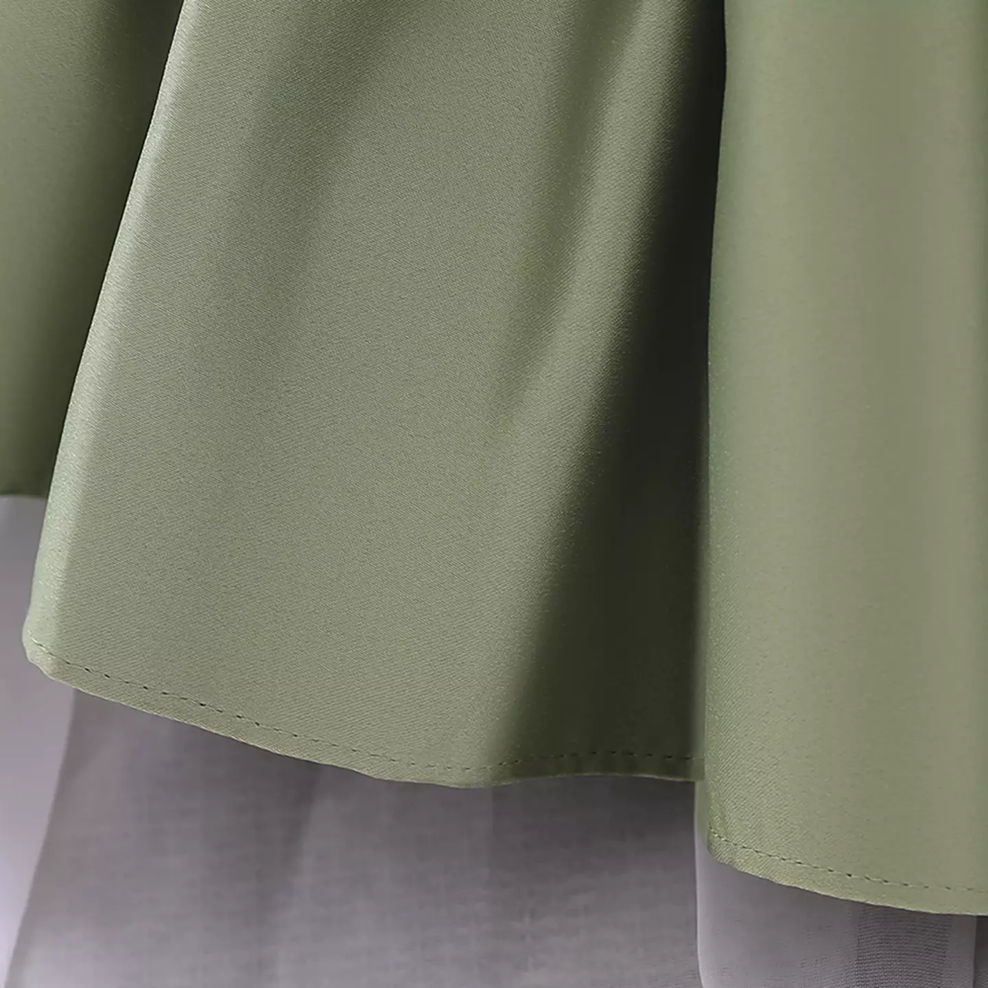 Tina Sage Green Satin Bow Back Knee Length Party Dress for Baby Girls & Girls