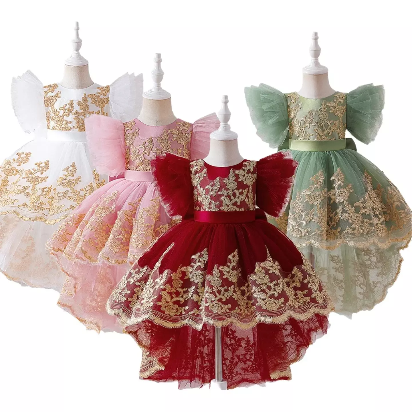 Rosamund II Sage Green Bow Back Baby Party Dress
