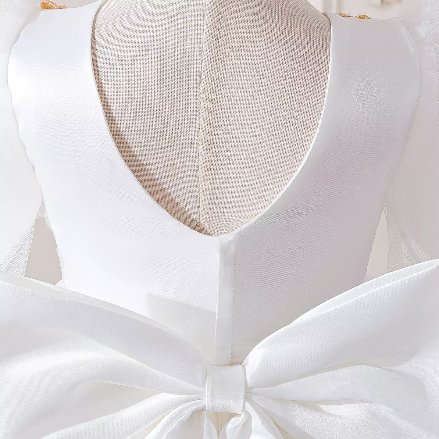 Rosamund II White Embroidered High-Low Baby Party Dress