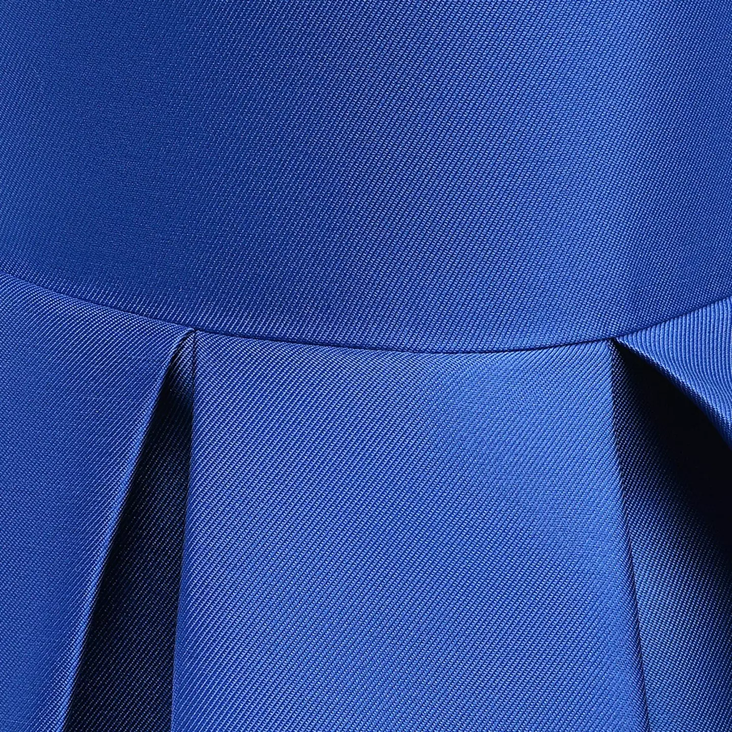 Cristy II Royal Blue Back Bow Knee Length Girls Dress