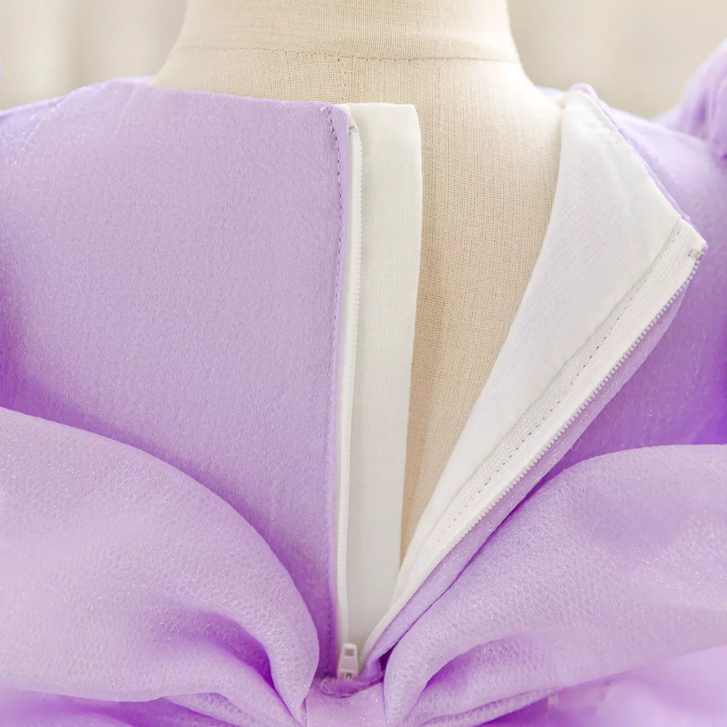 Yoona Lavender Puff Sleeve Party Dress with Satin Bow for Baby & Toddler Girls