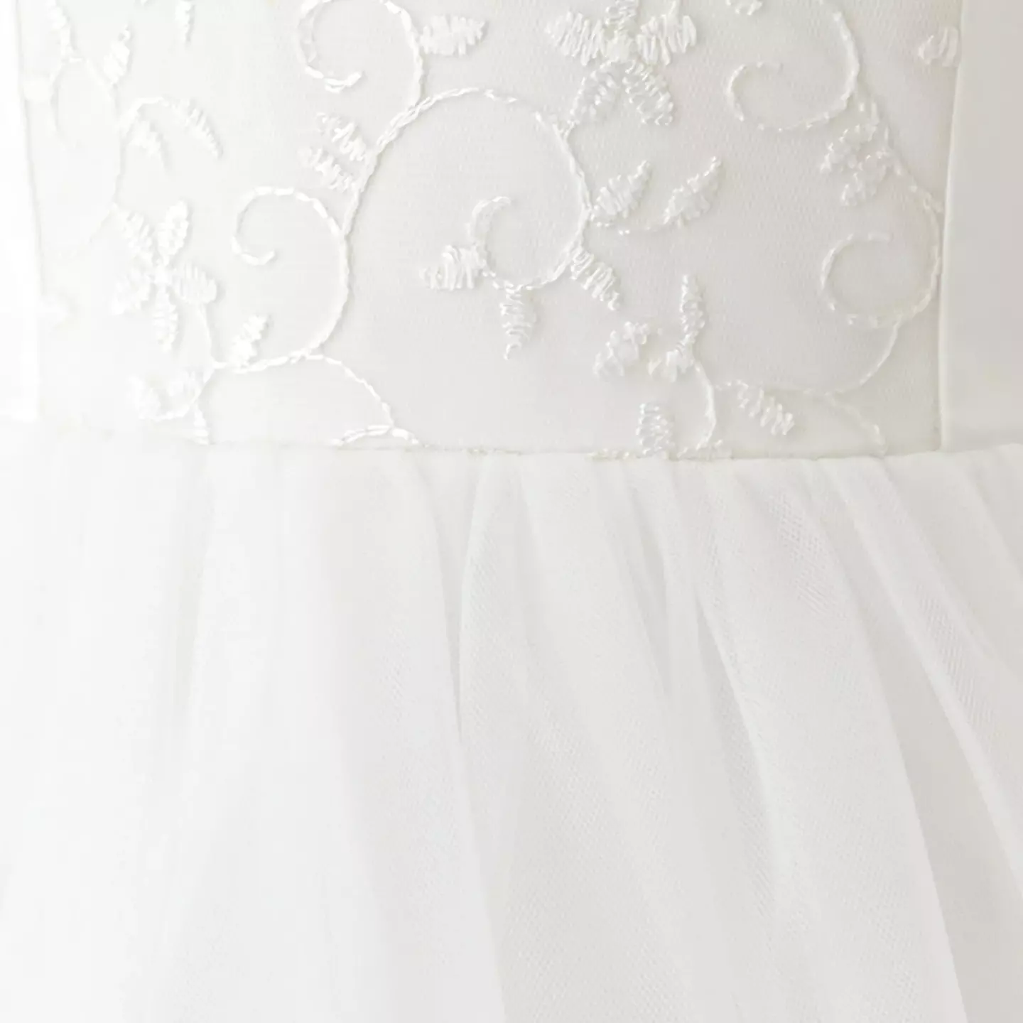 Clara White Scalloped Lace Puff Sleeve Baby Girls Party Dress | Lucys