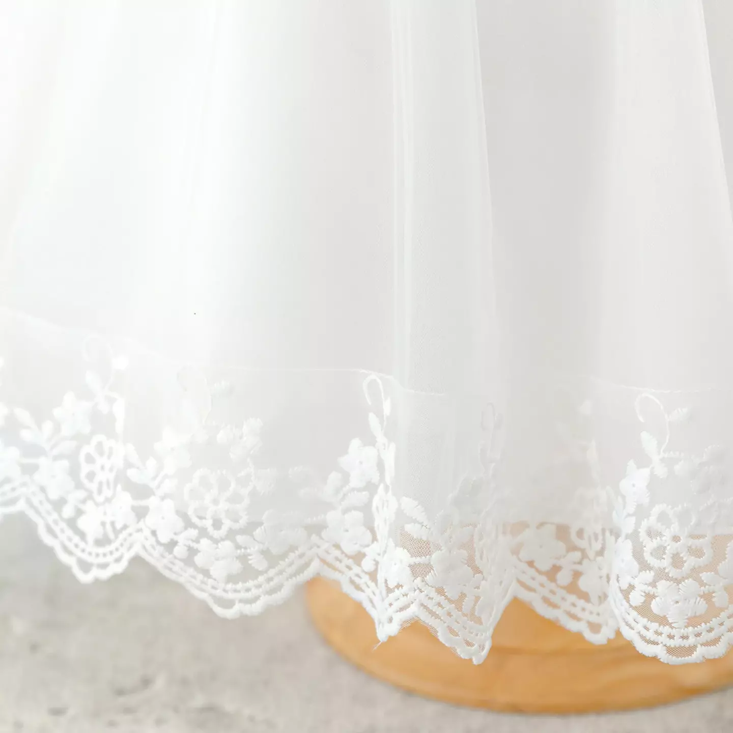 Clara White Scalloped Lace Puff Sleeve Baby Girls Party Dress | Lucys