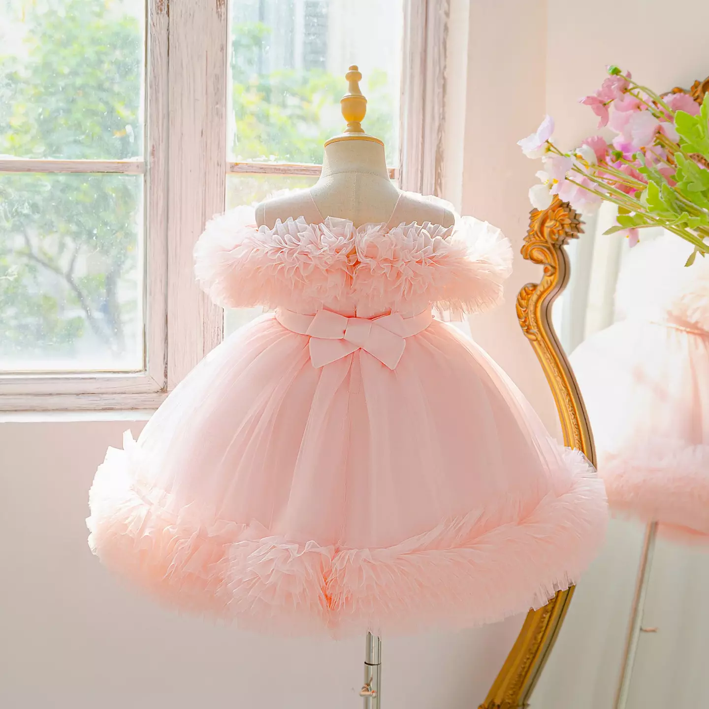 Dress - Donna (Peach Pink),