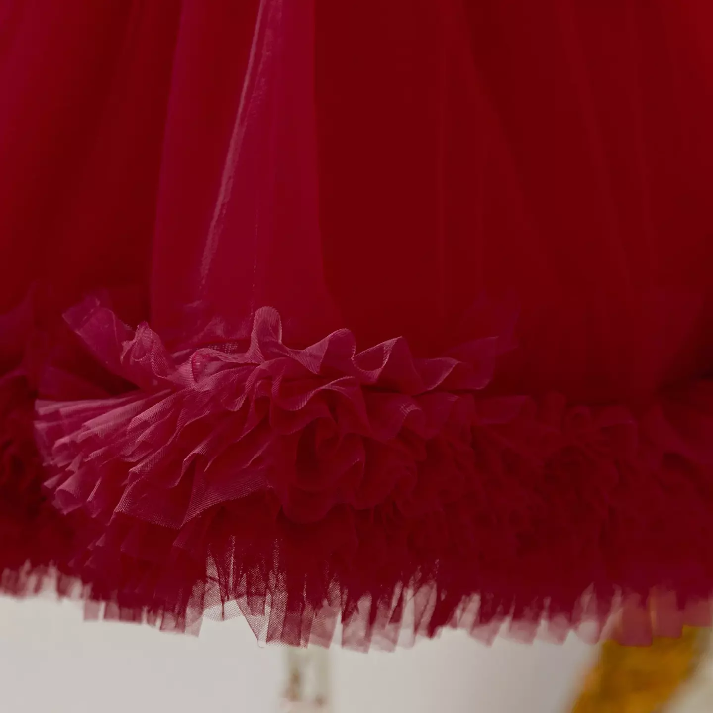 Donna Maroon Beaded Waist Ruffle Hem Girls Party Dress | Lucys