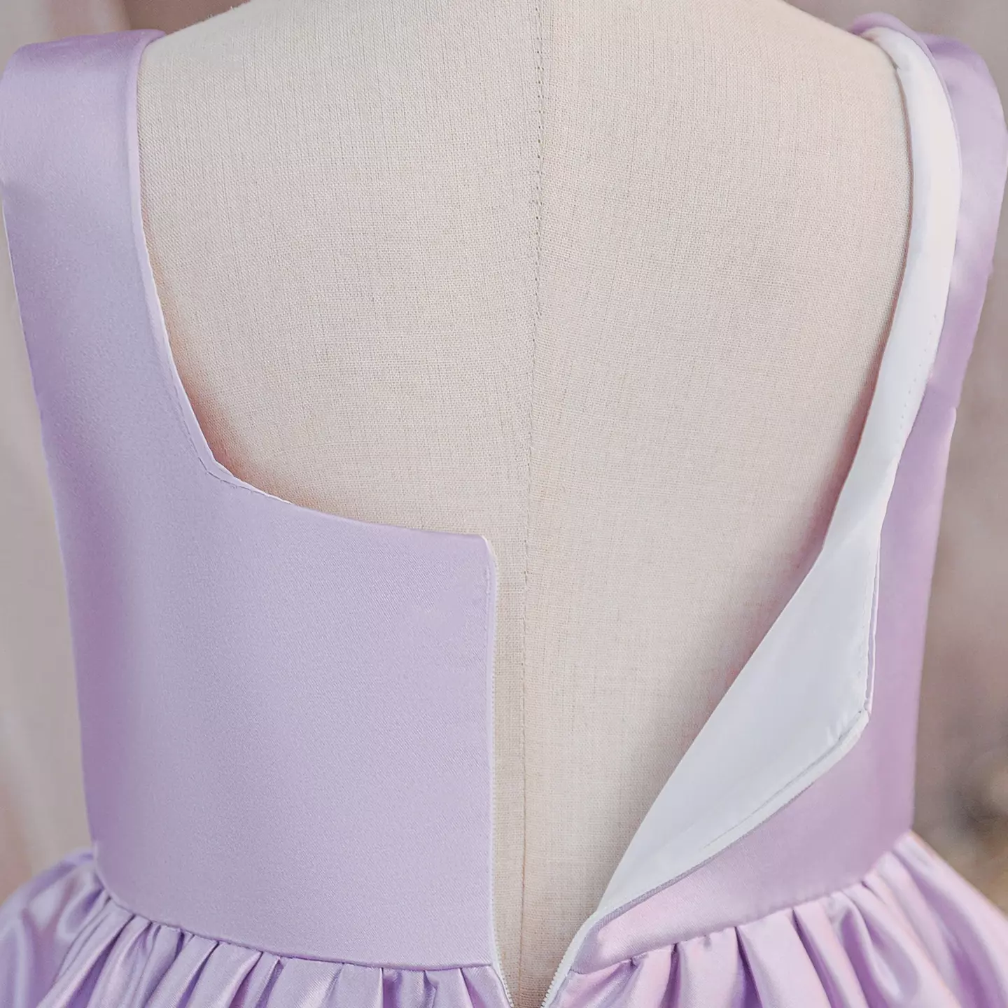 Elisabetta Lavender Pleated Flower Girls Party Dress